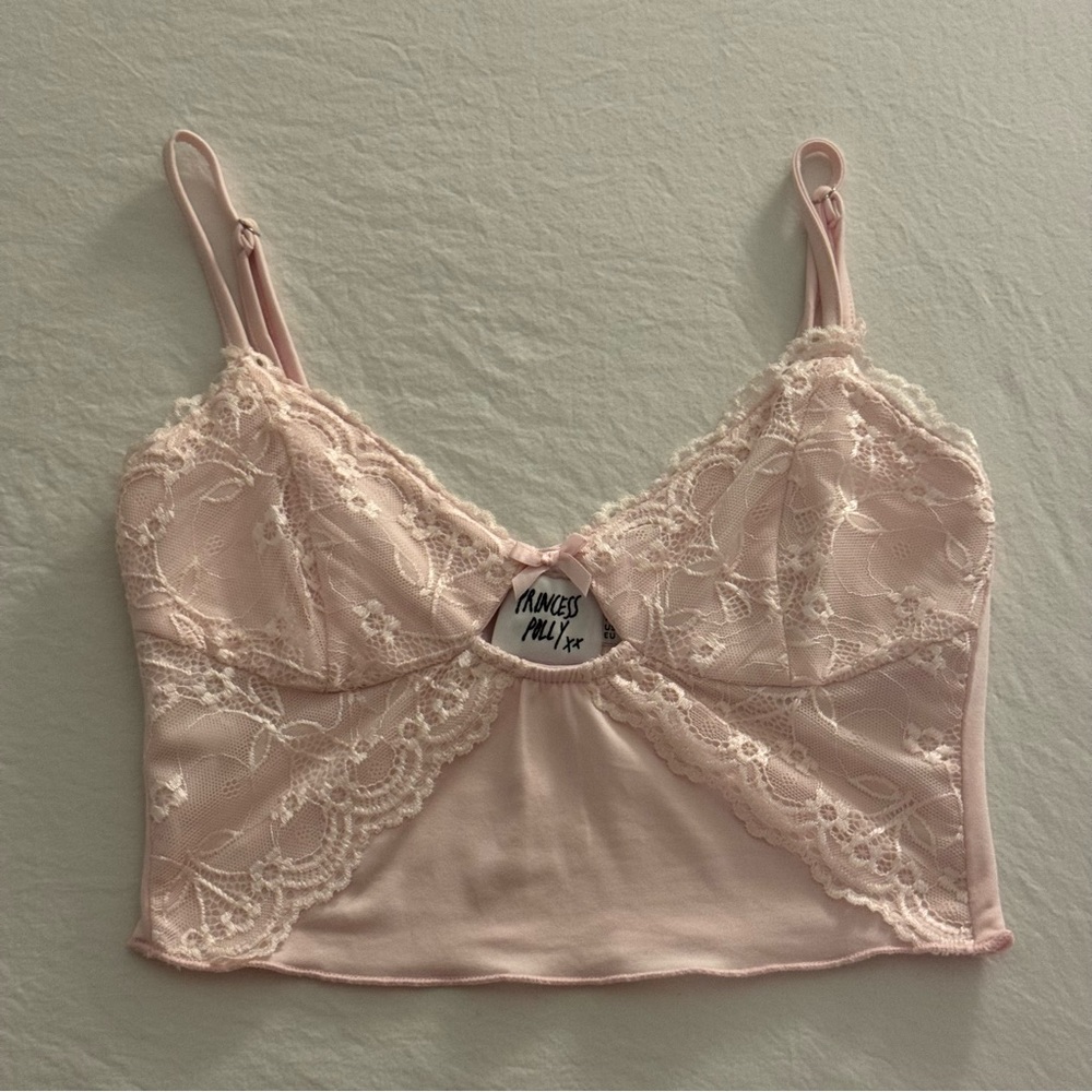 PRINCESS POLLY PINK LACE CAMI